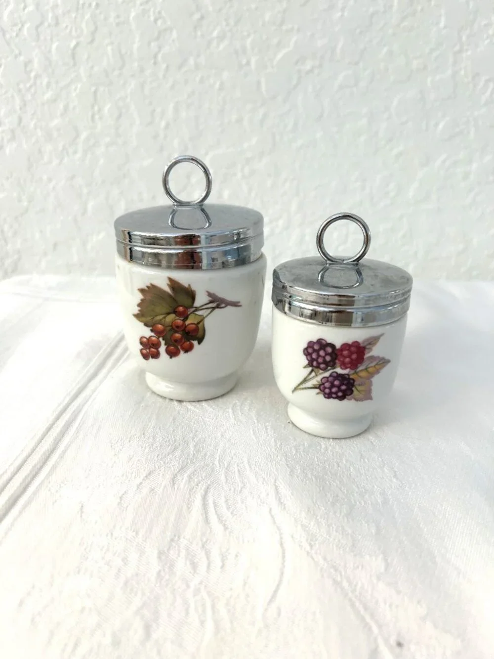 Vintage Royal Worcester Evesham Egg Coddlers, Set of 4